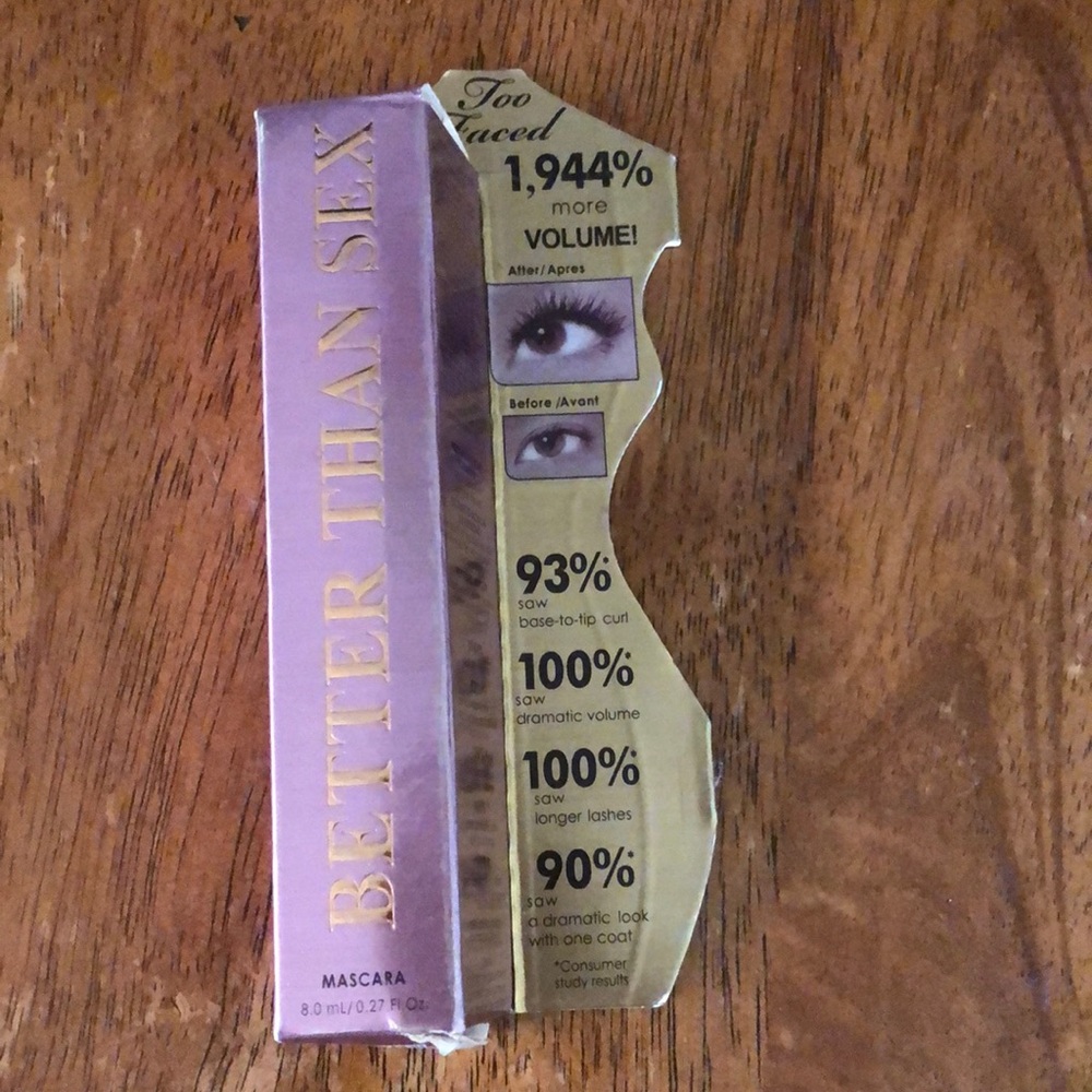 Too Faced Better than Sex Mascara. NWOT.